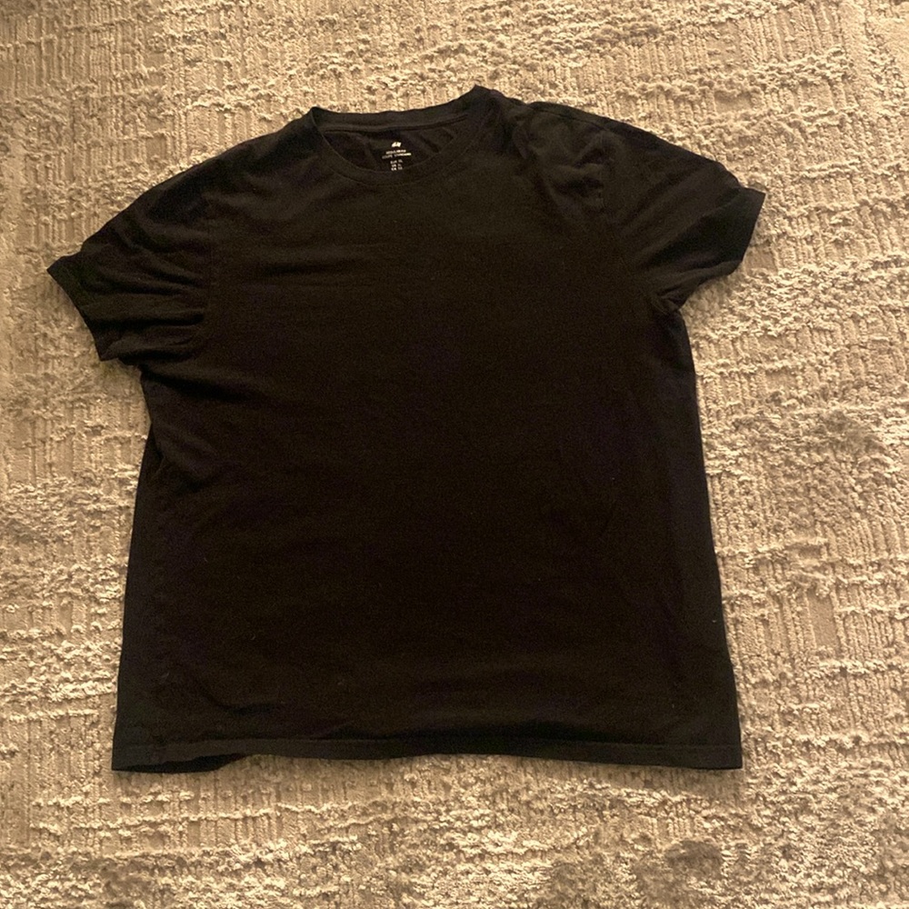 H&m plain black casual shirt